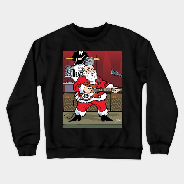 Backbeat Santa Crewneck Sweatshirt by Parisi Studios